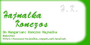 hajnalka konczos business card